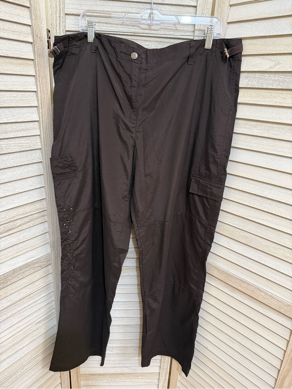 New York & Company Black Cargo Pants with Side Pockets
